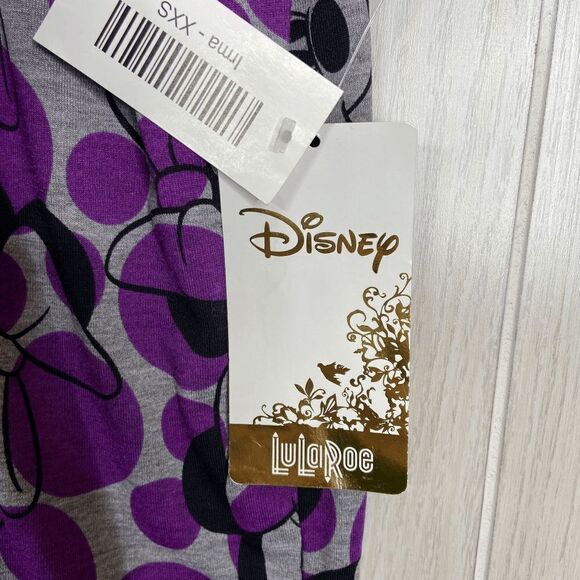 LuLaRoe Classic Mickey Mouse Disney T-Shirt Top Women's Purple Size XXS NWT - Picture 3 of 6